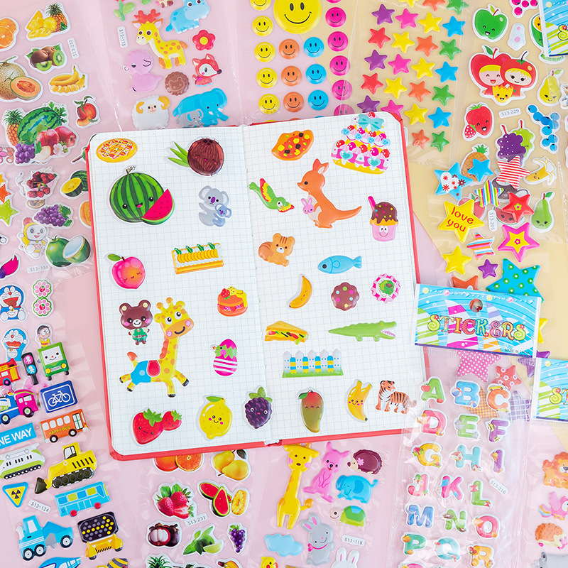 Picture of 3D bubble stickers children's cartoon stickers cartoon princess stickers kindergarten reward stickers wholesale