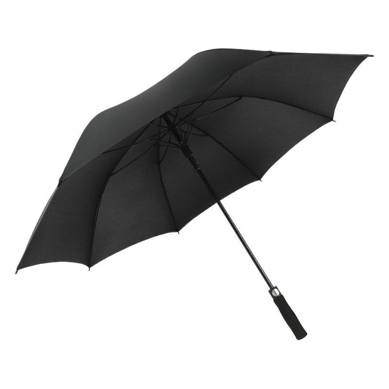 Business double-layer golf long handle umbrella large curved handle straight rod umbrella advertising umbrella wholesale umbrella custom logo