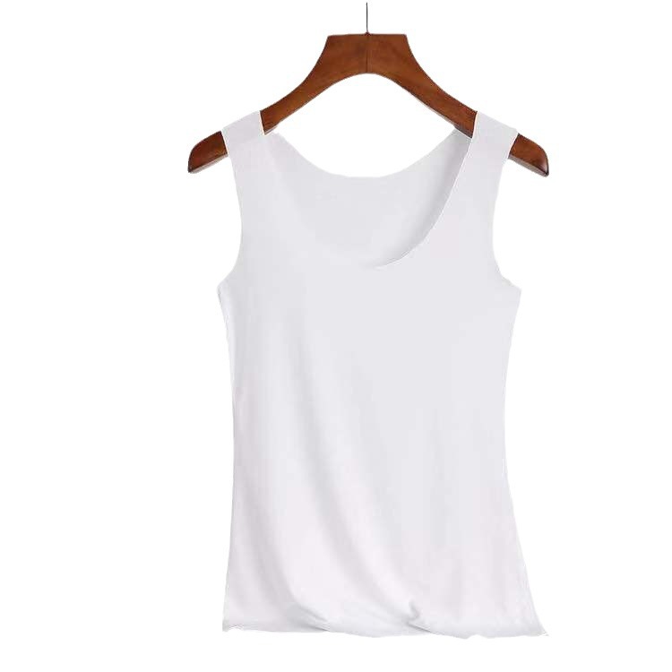 Picture of Seamless Vest for Women, Thin Pure Color Bottoming Shirt, Slim Sleeveless Spring & Fall Inner Wear, Summer Student Vest for Women