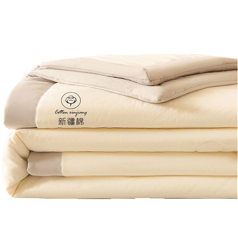 Picture of Xinjiang Pure Cotton Summer Cool Quilt Summer Air-Conditioned Quilt Double Thin Quilt Dormitory Single Student Machine Washable Quilt Core