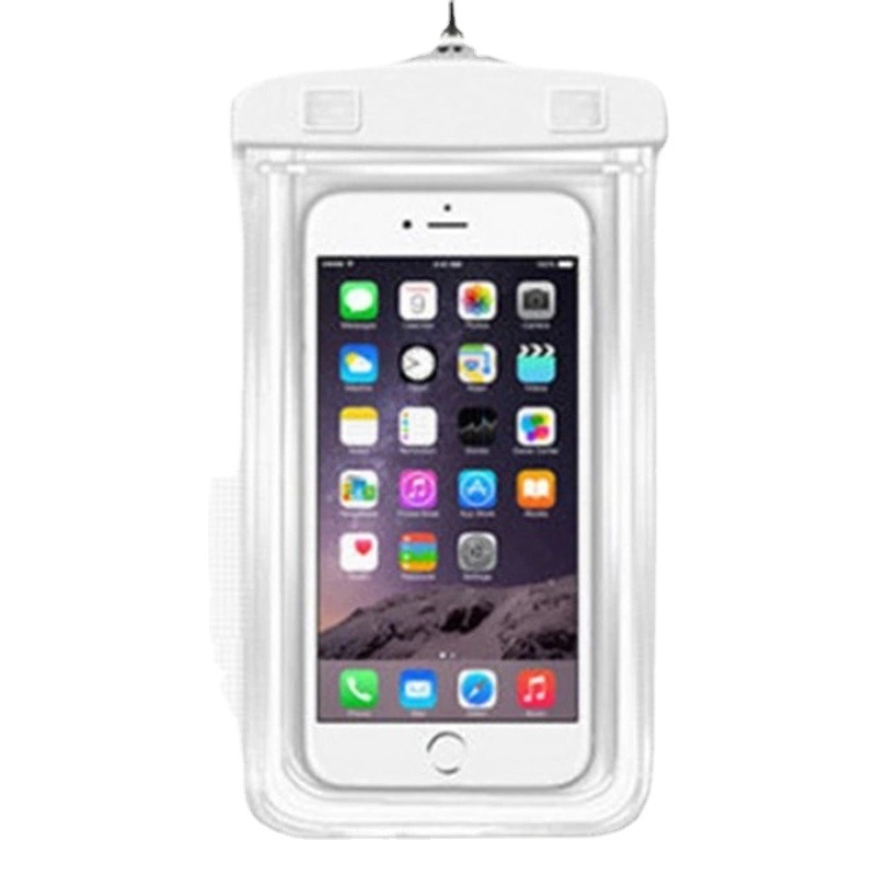 Quality Printing Transparent Fluorescent Luminous Pvc Mobile Phone Waterproof Bag Outdoor Swimming Diving Mobile Phone Case Wholesale