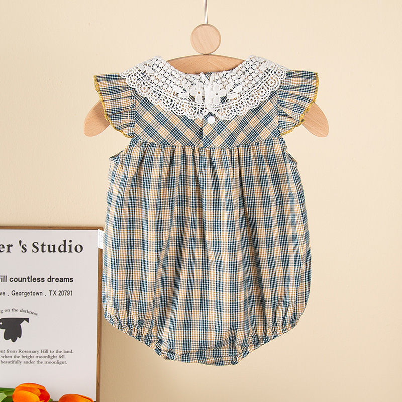 Picture of New Starting Point Clothing Baby Summer Wear Thin Body Clothes Baby Girl's Foreign-style Bag Fart Clothes Children's Summer Princess Ha-ha Clothes