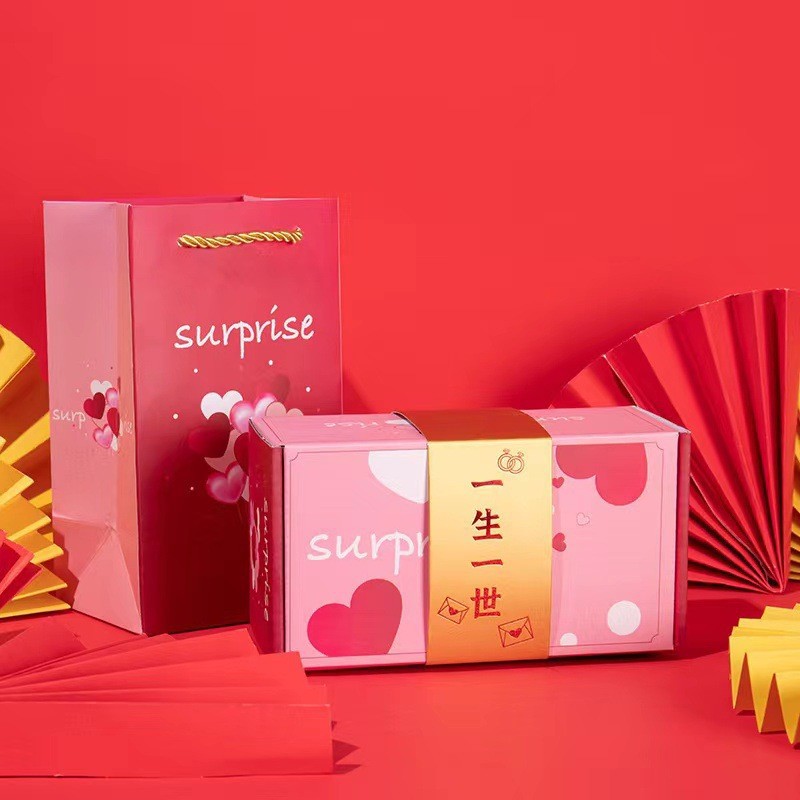New popular TikTok same birthday red envelope surprise bounce box flying all over the sky folding explosion catapult creative gift box
