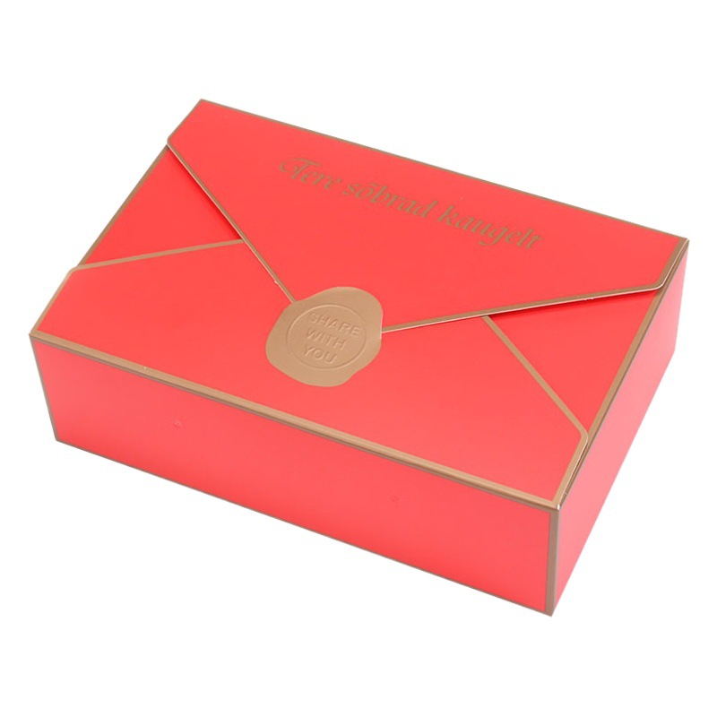 European-style simple creative envelope portable moon cake packaging box 6 80g souffle box baking pastry box