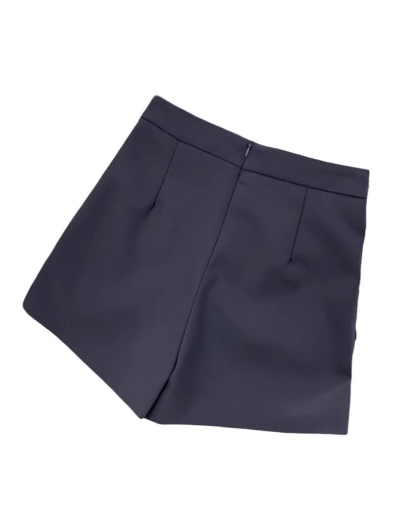 Picture of Irregular High Waist Suit Short Pants Skirt Women's Spring 2025 New Korean Style Button Embellished A- line Wide Leg Skirt Pants