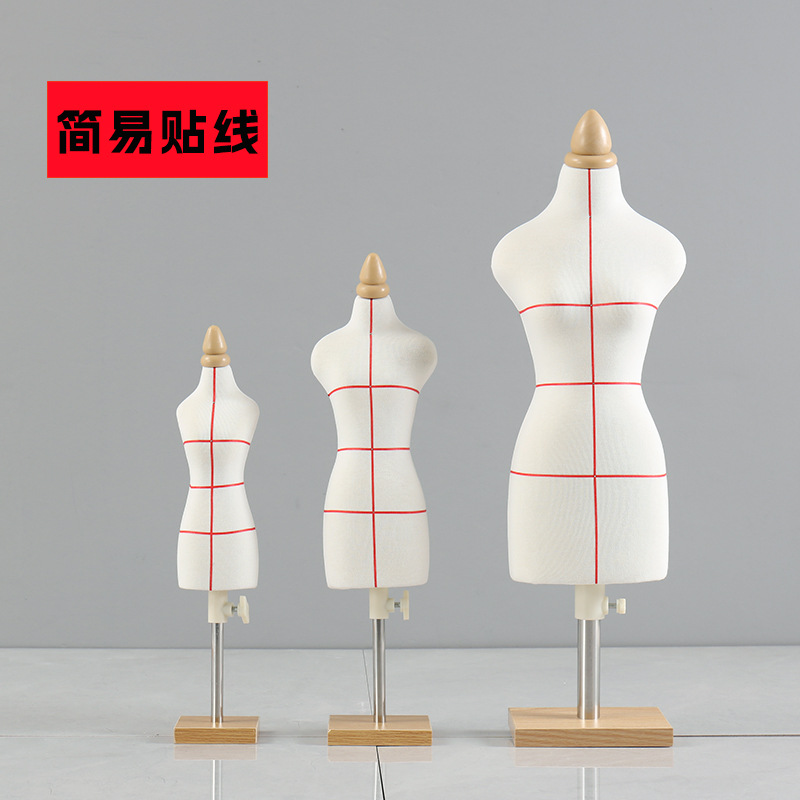 Picture of People's Table Three-Dimensional Cutting Needle-Insertable Mini Women's Two-point 1/4 Clothing Design Wedding Dress Little People's Table Model Frame