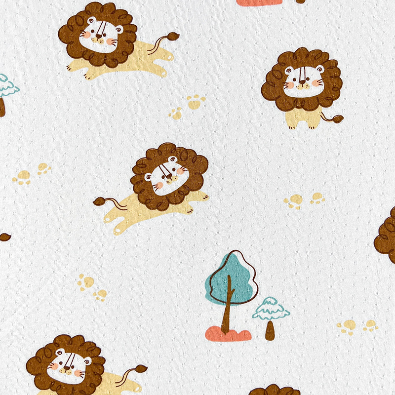 Picture of Cool Bamboo Fiber Fabric Jacquard Idea Fabric Cartoon Printed Baby Sweatshirt Short Sleeve Anti-mosquito Pants T-shirt Fabric
