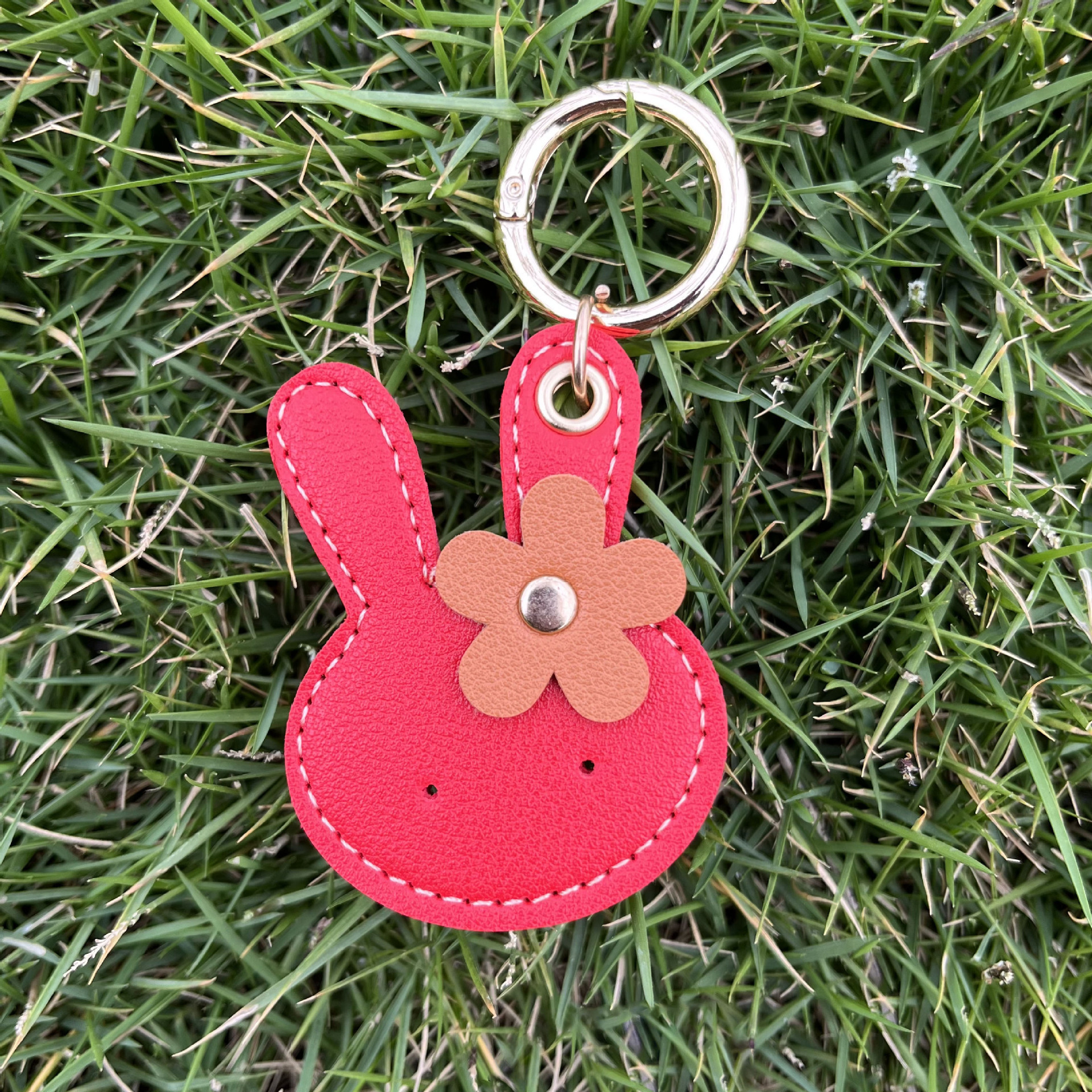 Picture of New 2023 Rabbit Year Red Rabbit Keychain Pendant Cute Rabbit Leather Keychain Bag Pendant