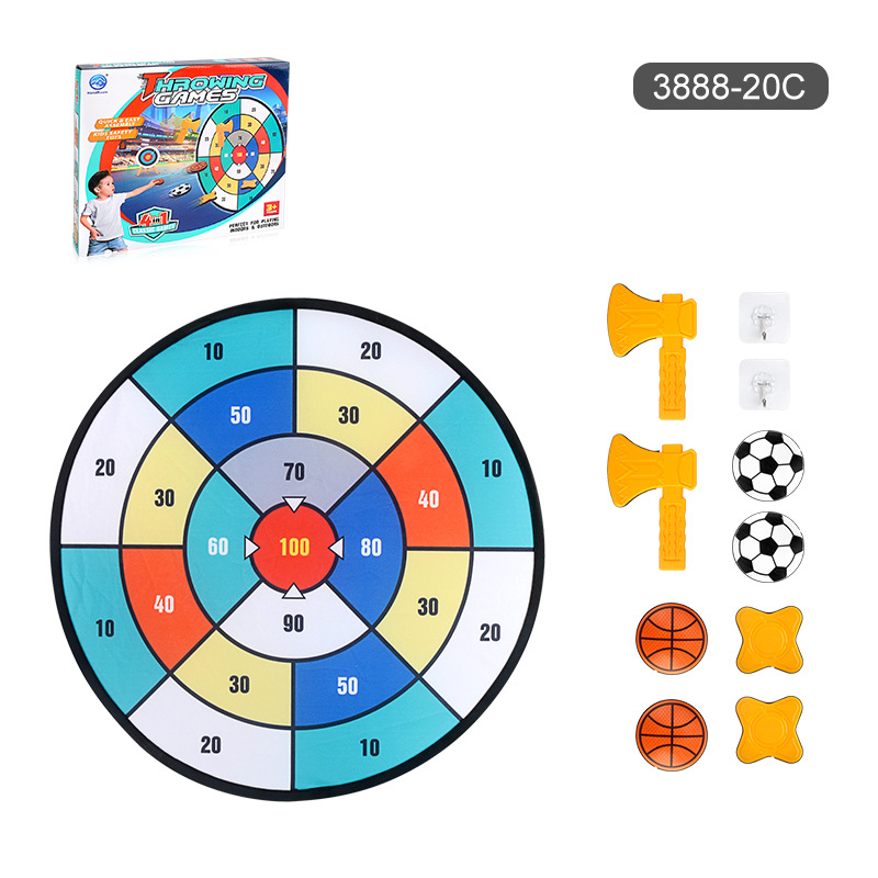 Picture of Children's Indoor and Outdoor Leisure Sports Toys Competitive Hanging Disc Throwing Sticky Ball Round Target Interactive Throwing Board