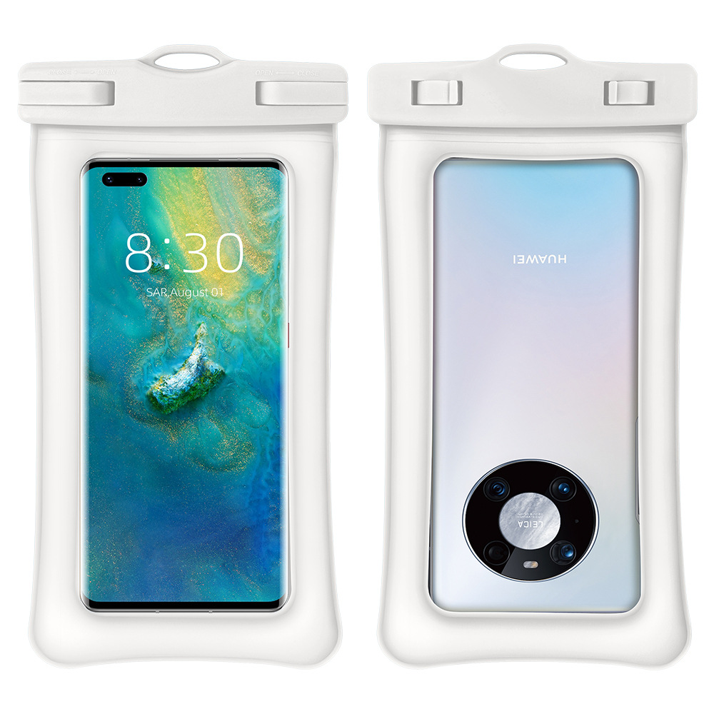 Picture of TPU double airbag inflatable mobile phone waterproof bag floating mobile phone bag swimming diving transparent mobile phone waterproof case