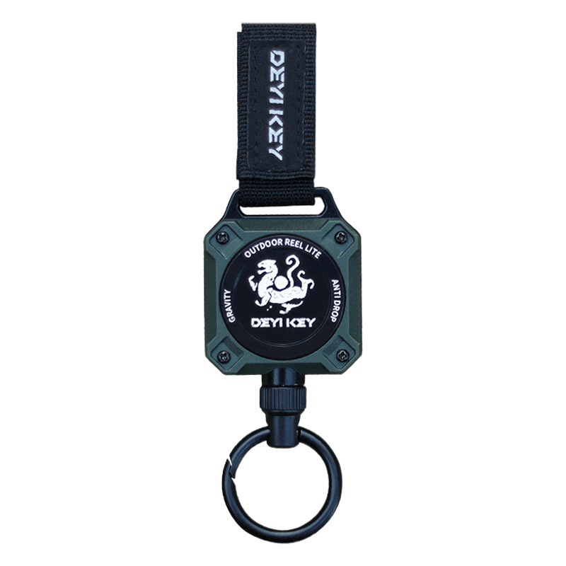 Easy-pull telescopic buckle wire rope high rebound telescopic key buckle anti-loss anti-theft buckle metal fast-fitting ring cross-border hot sale