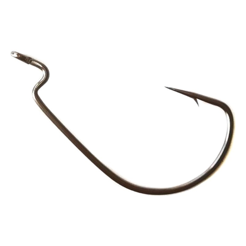 1-ROC wide belly thin crank hook soft Worm Hook Luya hook upturned Mandarin fish Texas fishing group reverse fishing