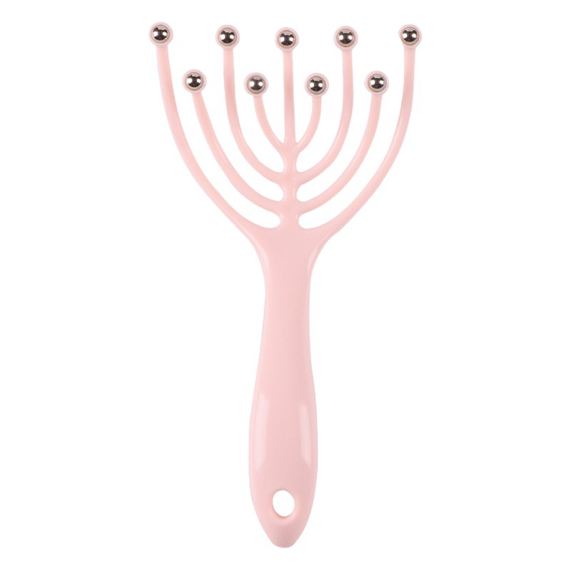 Scalp Nine-Claw Head Massager Ball Massage 360-Degree Rotating Magnetic Beads Nine-Bead Massage Comb Head Massage Claw
