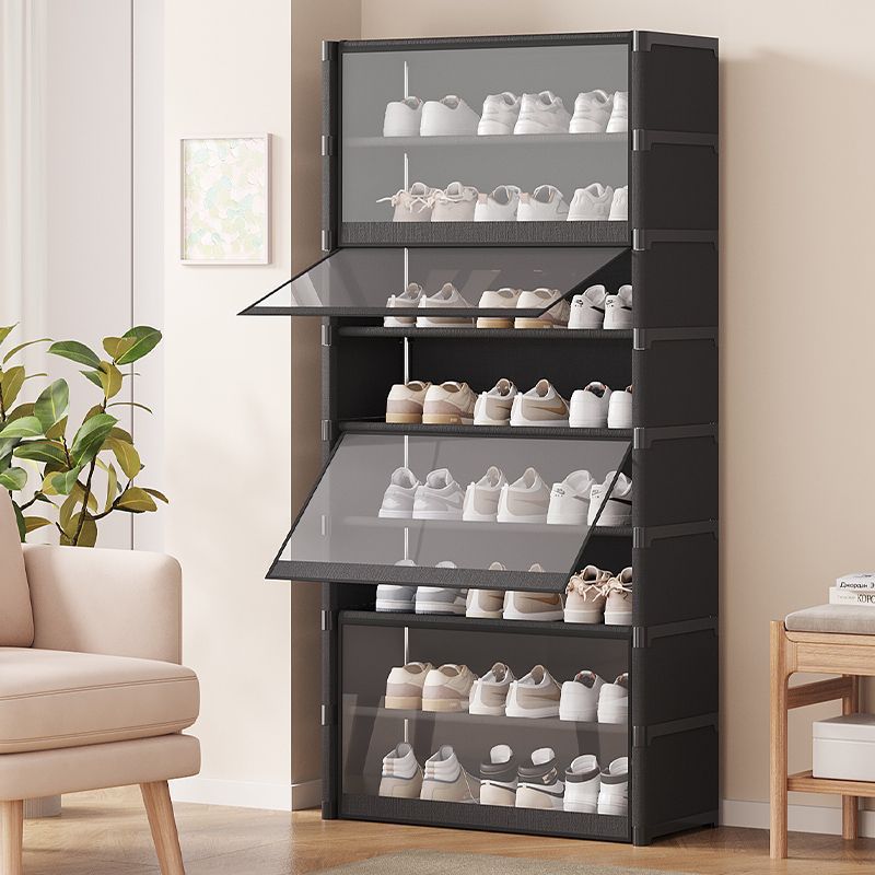 Transparent shoe rack large capacity rental house entrance cabinet shoe storage simple visualization multi-layer dustproof shoe cabinet for home use