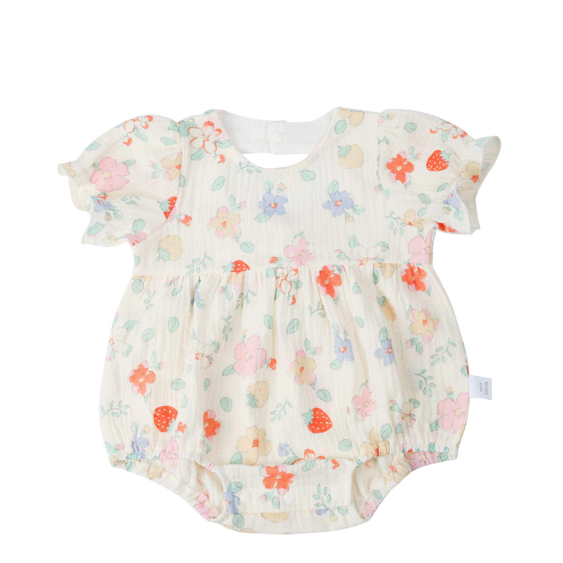 Picture of Baby Floral Romper Summer Thin Style Baby Triangle Romper Crawling Clothes Newborn Clothes One-Piece Pure Cotton Short-Sleeved