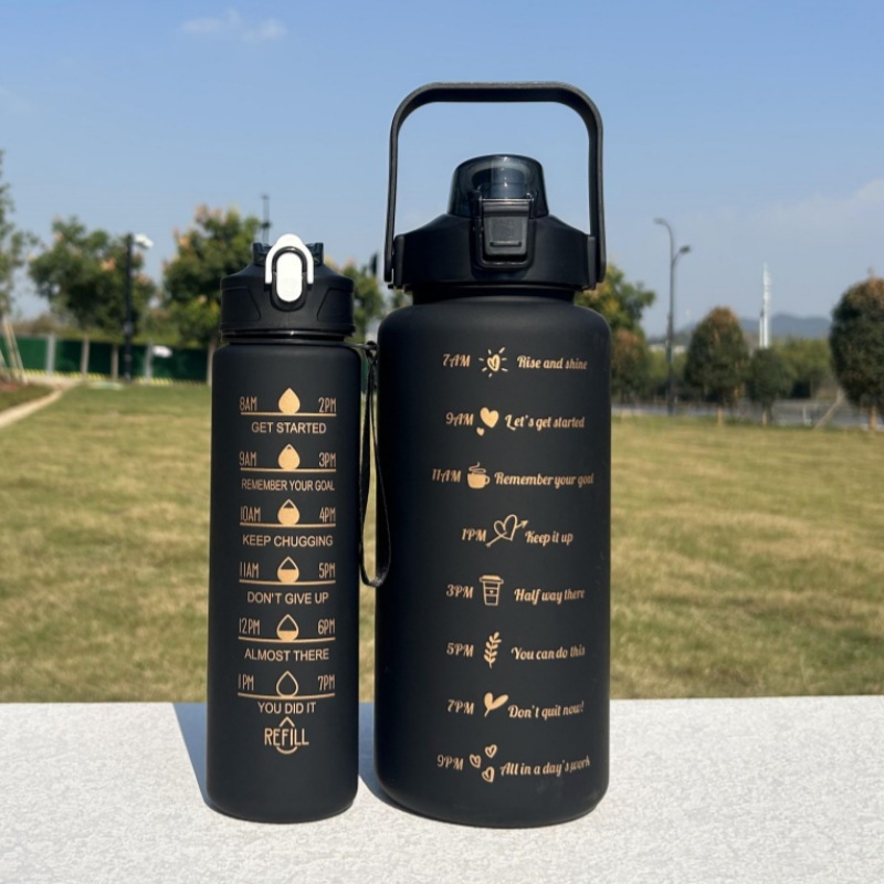 Picture of Two-piece Gradient Sports Large Cup Fitness Kettle Portable Outdoor Internet Celebrated Plastic Large Capacity Space Cup for Girls