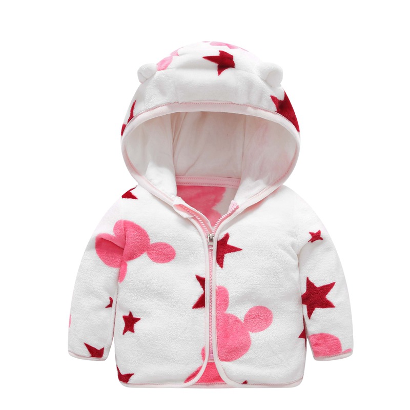 Picture of Girls' Coat Spring Autumn and Winter Children's Baby fleece-lined Thickened Boys' Plush Baby Coat Western Style Warm Top