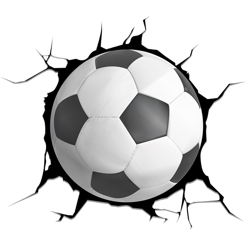 New FX-F262 broken Wall football sports stickers children's room kindergarten entrance home wall decoration wall stickers