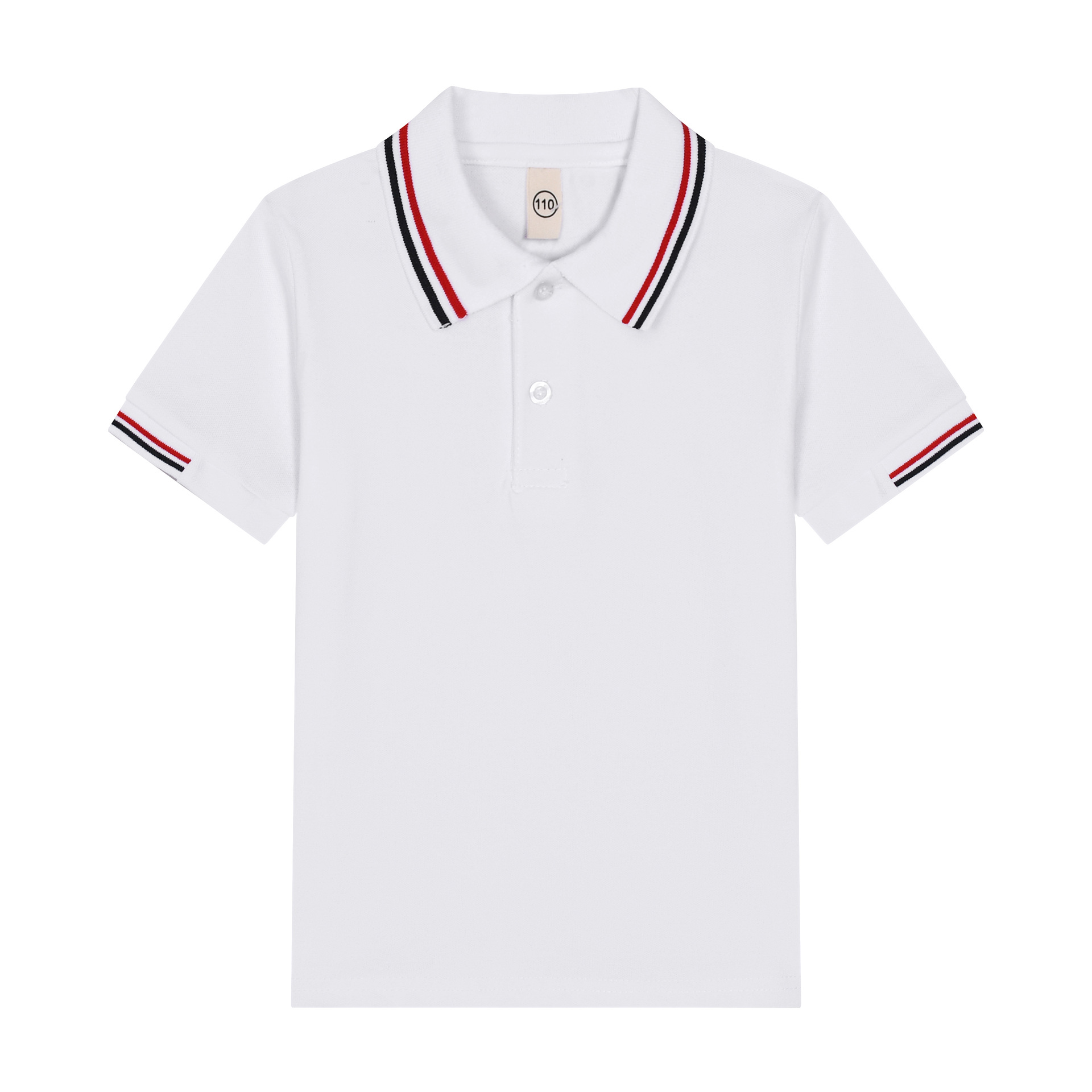 Picture of kids Children's T-shirt Long Sleeve Cotton White Lapel Polo Shirt for Boys and Girls Elementary School Students Middle and Large Children's School Uniform