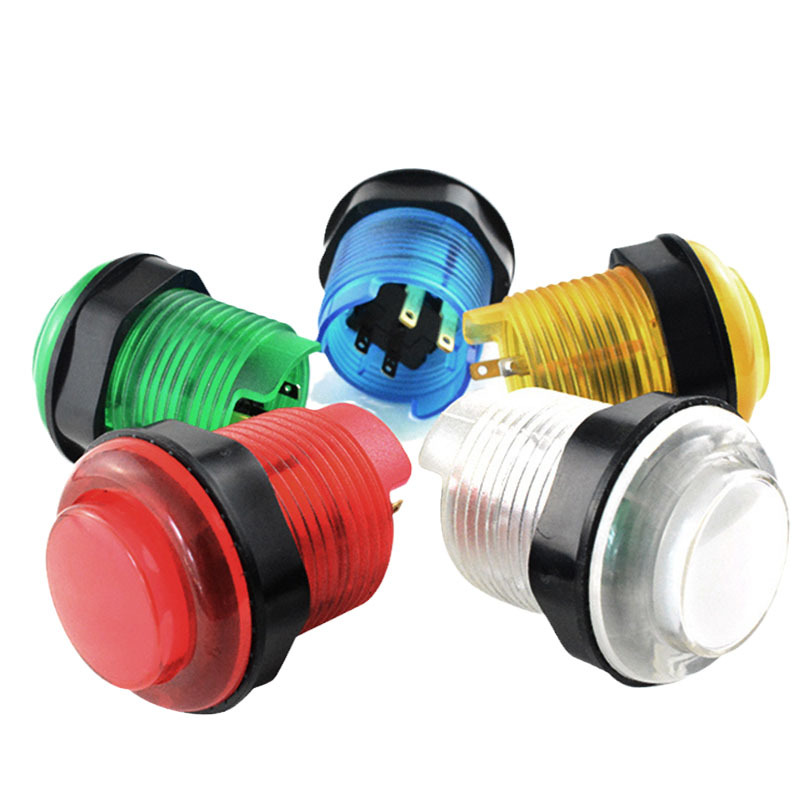 Picture of Factory 28-type direct plug with light plastic button game machine 24-type plug with light small black micro button switch