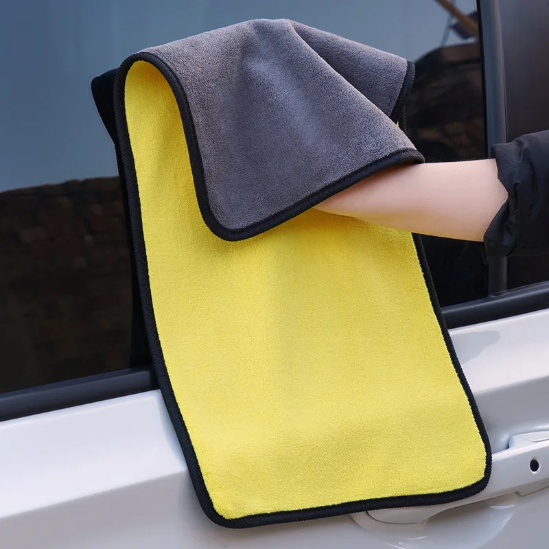 Car towel composite double-sided coral fleece car wash towel thickened soft absorbent lint-free car wash towel factory wholesale