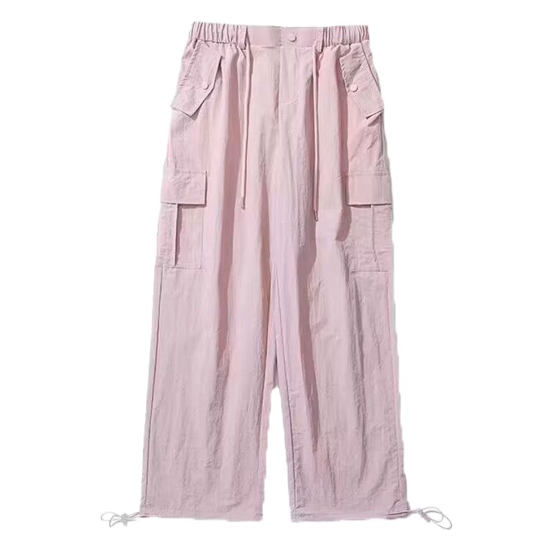 Girl's pants overalls 2023 new big children's fashionable children's casual pants summer wear thin girl