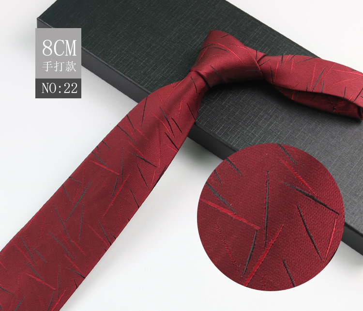Picture of Men's Tie Business Shirt Stripesd Security Professional Formal Wear Wholesale Plus Logo Manufacturer 8cm Hand-Made