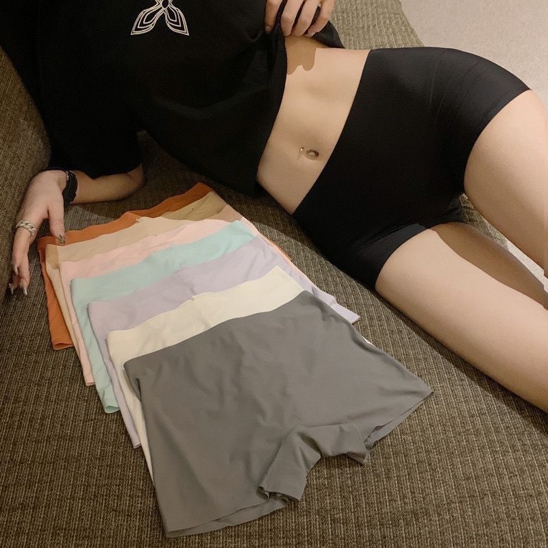 Black Tummy Control Seamless Safety Shorts Thin Outerwear Boxer Shorts Hot Girl Tight Anti-Exposure Underwear Leggings