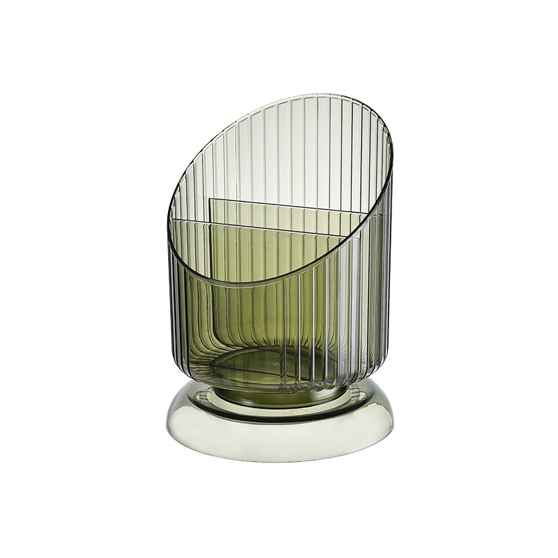 Picture of Desktop Transparent Pen Holder Student Holder Acrylic Desk Storage Box Study Stationery Small Pen Barrel Remote Control Storage