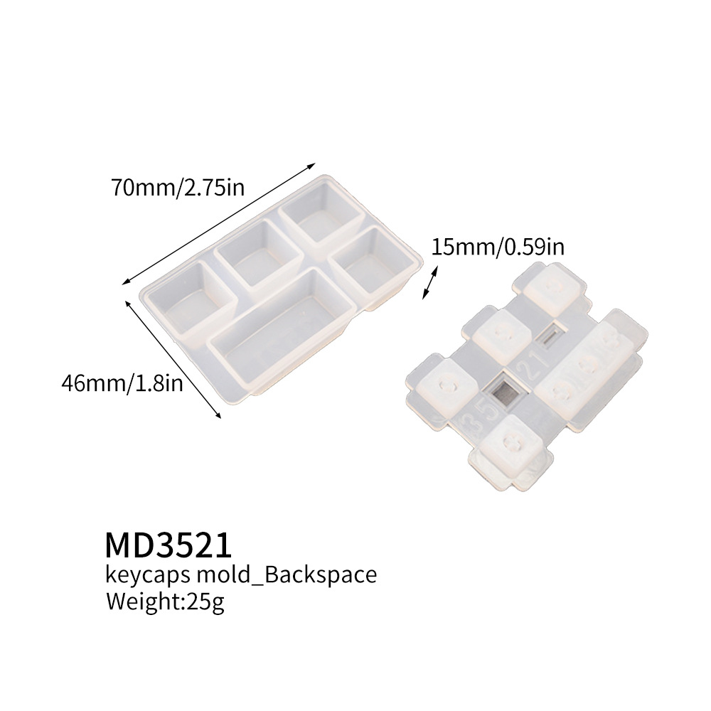 Picture of diy drop key cap mold diy personality mechanical keyboard silicone mold transparent cute cat claw key cap mold