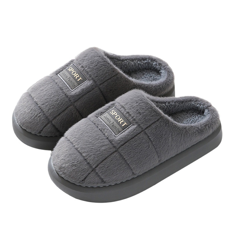 Extra Size 49 Men's Cotton Slippers Winter Home Wool Slippers 2024 New Style EVA Thick Bottom Warm Cotton Slippers for Men