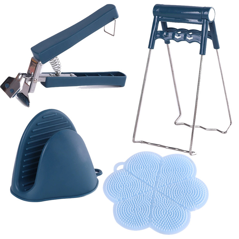 Picture of Small Wholesale Stainless Steel Household Anti-Scalding Three-Piece Set Steamer Plate Clamp Anti-Slip Plate Lifter Basin Clamp Artifact Dishes