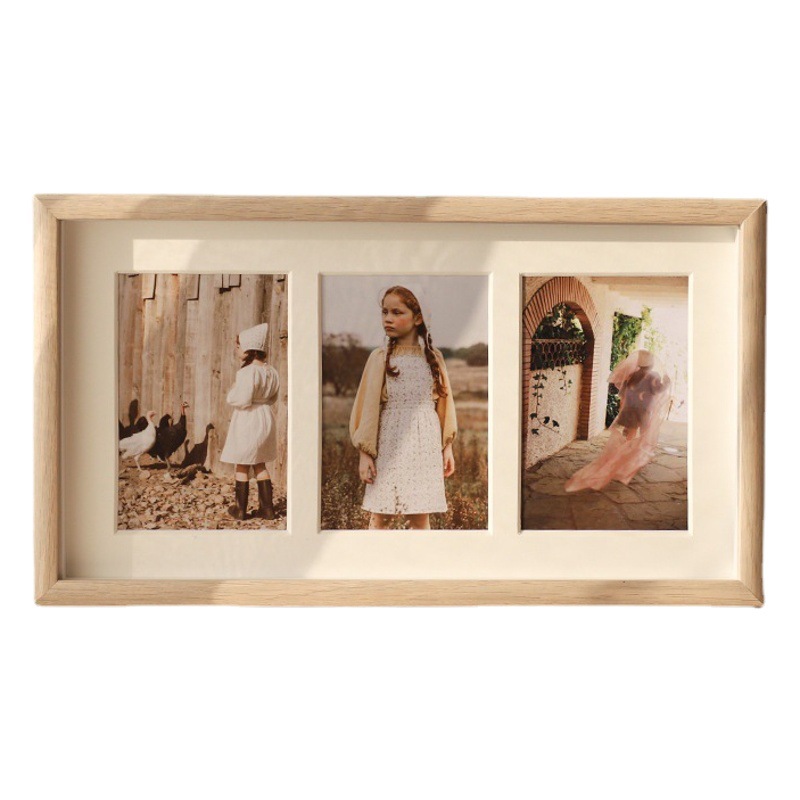 Photo Frame Set Table for Photo Washing diy Handmade Wedding Photo Frame Cardboard Mounted Frame Wall Hanging Triple Album Frame