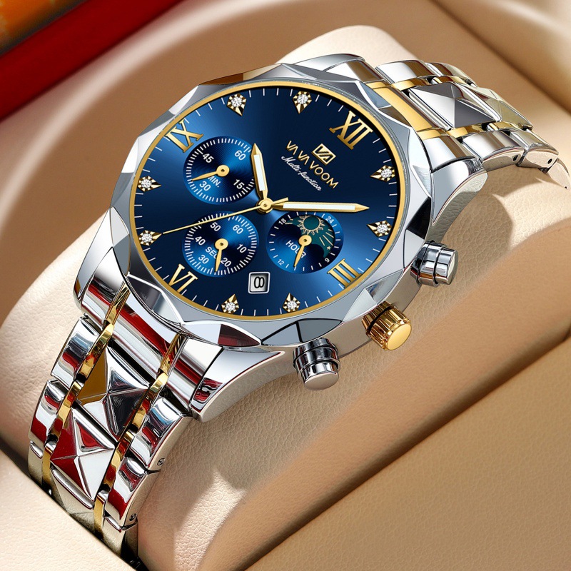 Picture of Cross-border brand men's watches waterproof fashion ling face design with calendar business fashion men's watches factory wholesale