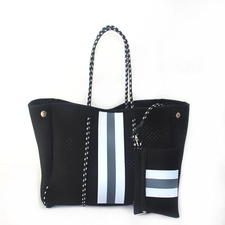 Picture of Diving Material Perforated Beach Bag European and American Fashion Portable Shoulder Strap Mother Bag Outdoor Casual Bag Portable Women's Bag for Women