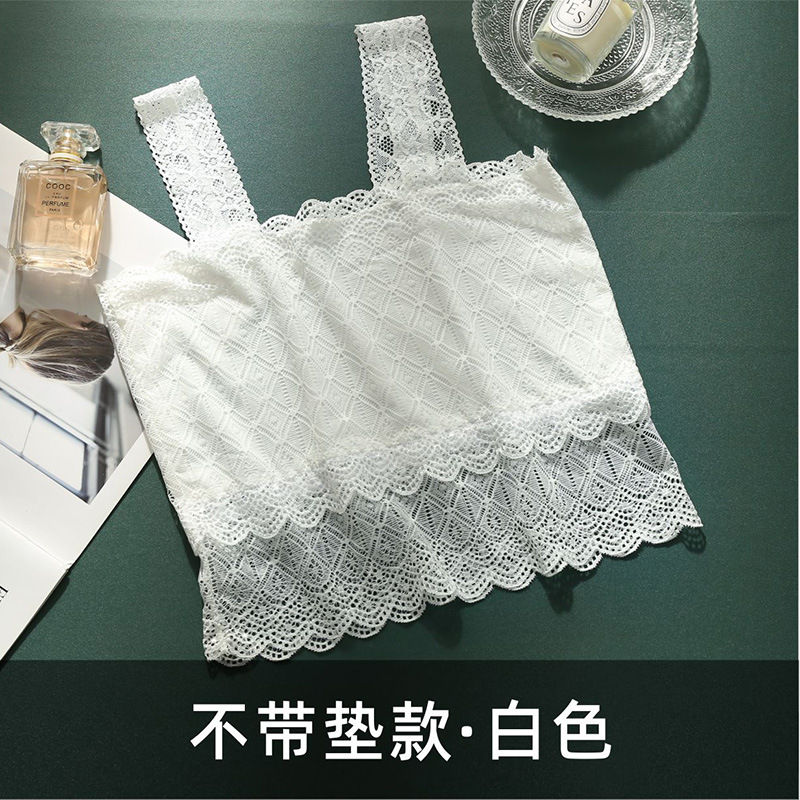 Picture of 2023 New Style Lace Back Lace Sling Breast Wrapping Base All-match Sexy Navel Anti-light Tube Top Women