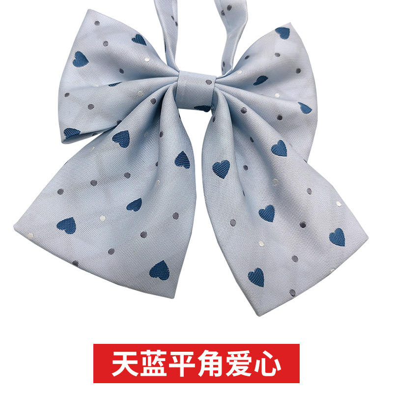 Picture of JK Fresh Japanese Style Knot-free Bow Tie Women's Bow Pointed Dot Pattern Shirt Collar Flower Academy Style Decoration