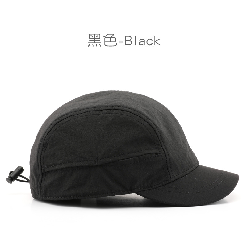 Picture of Japanese Male Personalized Short Eave Solid Color Light Plate Quick-drying Cap Outdoor Travel Sun Hat Baseball Cap