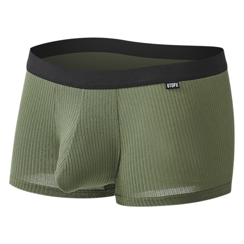 Men's thread enlarged bag U convex elephant nose sweat-absorbent breathable four corners a generation of cross-border underwear boxer