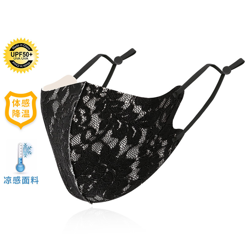 Picture of Composite Lace Mask, Breathable Lace, Adjustable Amazon Cloth Mask, Sun Protection, Windproof, Dustproof, Warm Mask