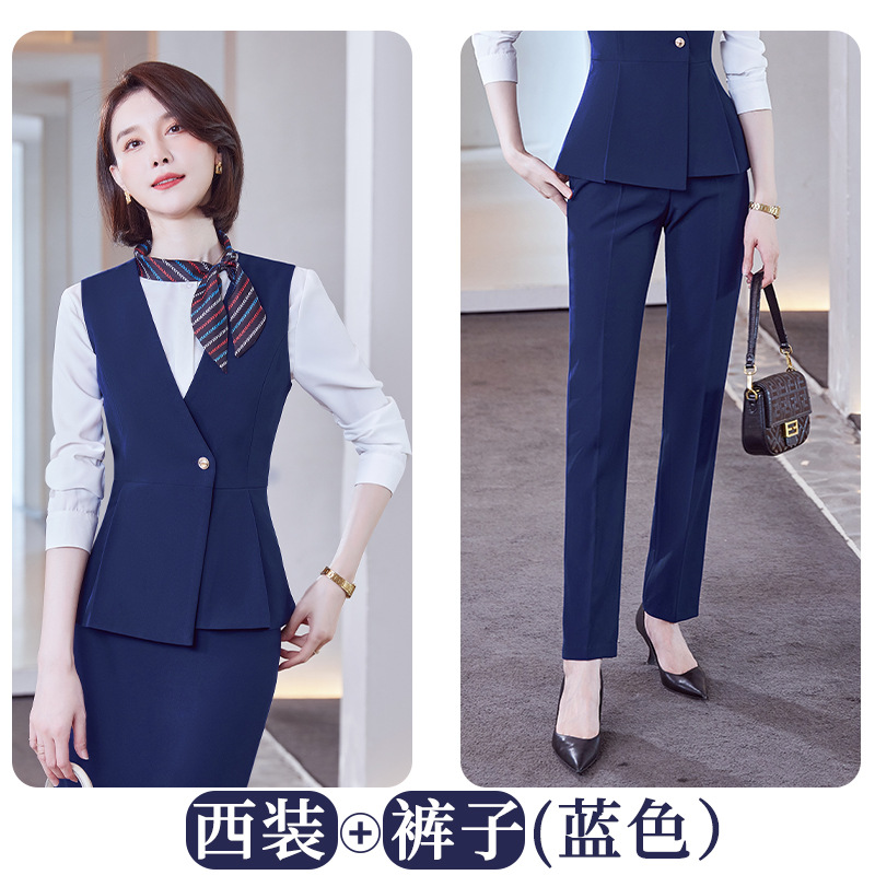Picture of Beautician work clothes female front desk work clothes female slimming professional suit female fashion temperament autumn and winter stewardess work clothes