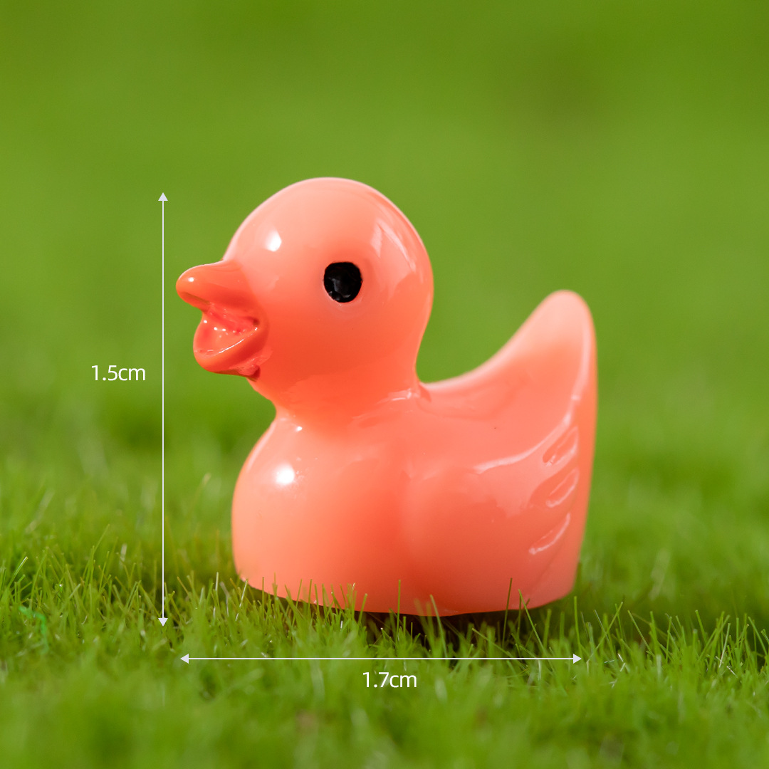 Picture of Little Yellow Duck doll pendant Moss micro landscape decoration creative ornaments mini little duck resin crafts
