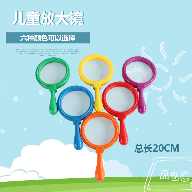 Picture of 10cm HD Handheld Optical Magnifier Color Magnifier with Bracket Children Students Magnification Observation
