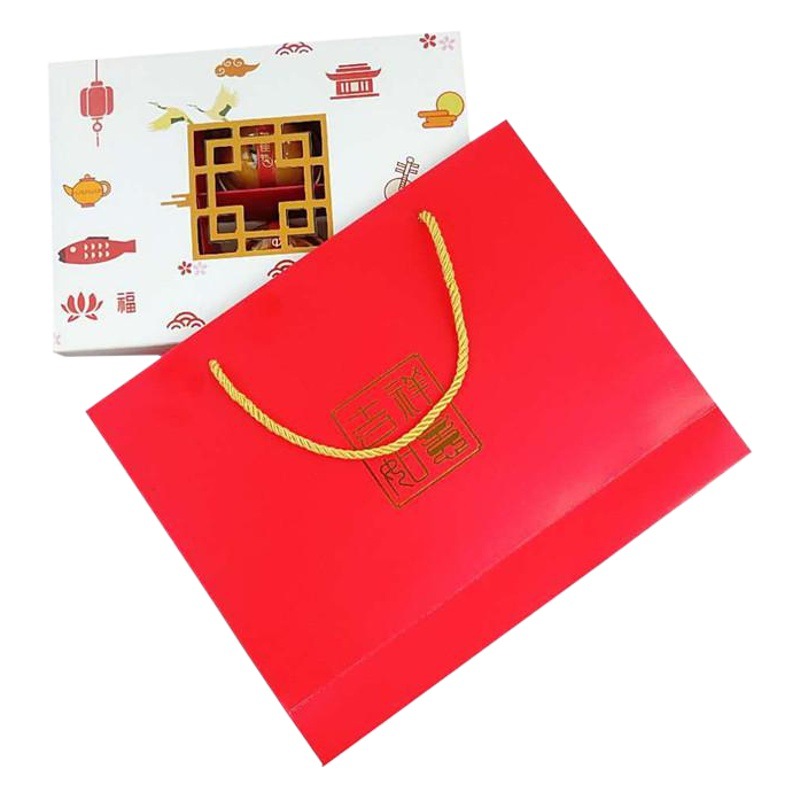 Retro Mooncake Packaging Box, High-End New Year Gift Box, Creative 6-Piece 80g Snow Meiniang Egg Yolk Cake Packaging Box