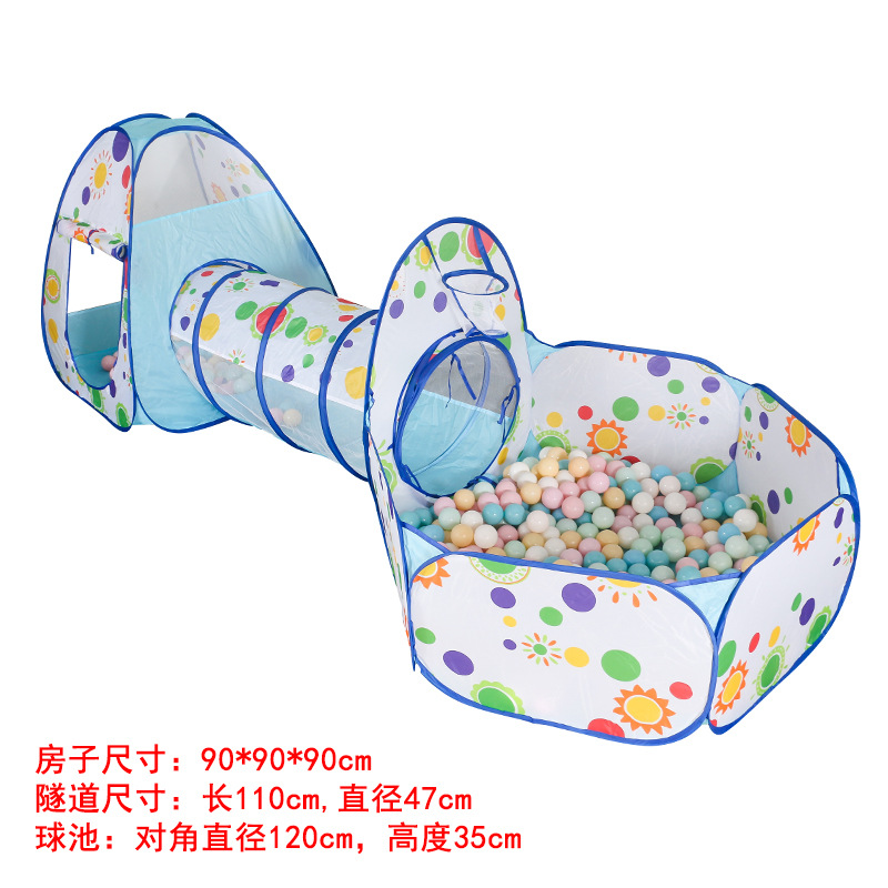 Picture of Cross-border hot sale children's tent game house indoor and outdoor three-in-one tunnel ocean ball pool fence toy wholesale