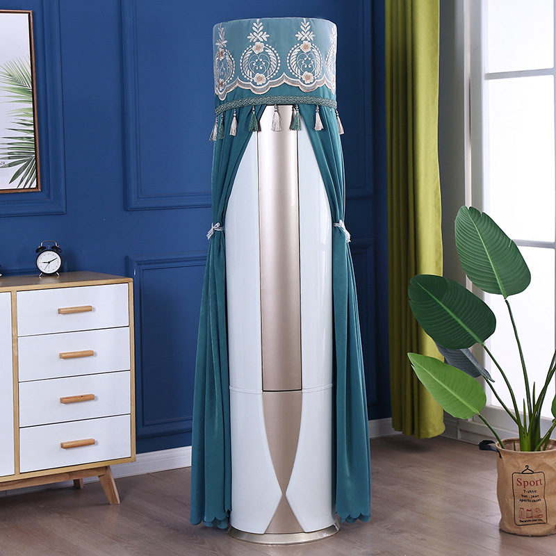 Picture of New Scandinavian Cylindrical Air Conditioner Cover That Does Not Take Off When Turned On, Vertical Cabinet Machine, Round Air Conditioner Dust Cover, Oaks Midea