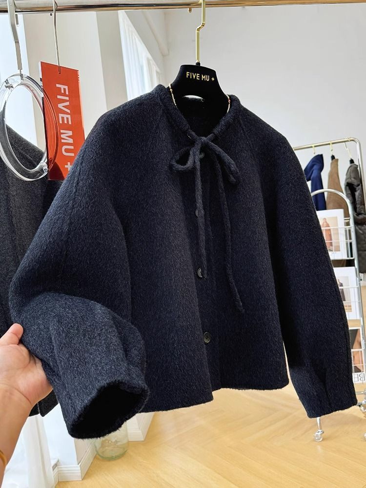 High-end Fashion Imitation Wool Coat Women's Autumn and Winter New Super Good-looking Korean Style Small Woolen Coat Jacket
