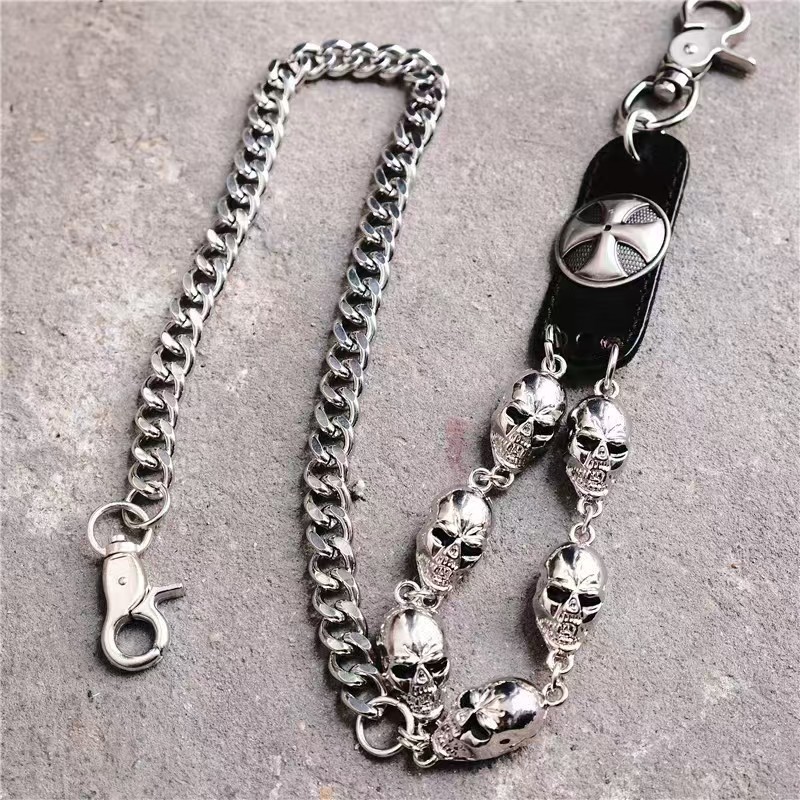 Punk ghost head disco autumn new street waist chain pants chain alloy ghost head chain manufacturers direct supply