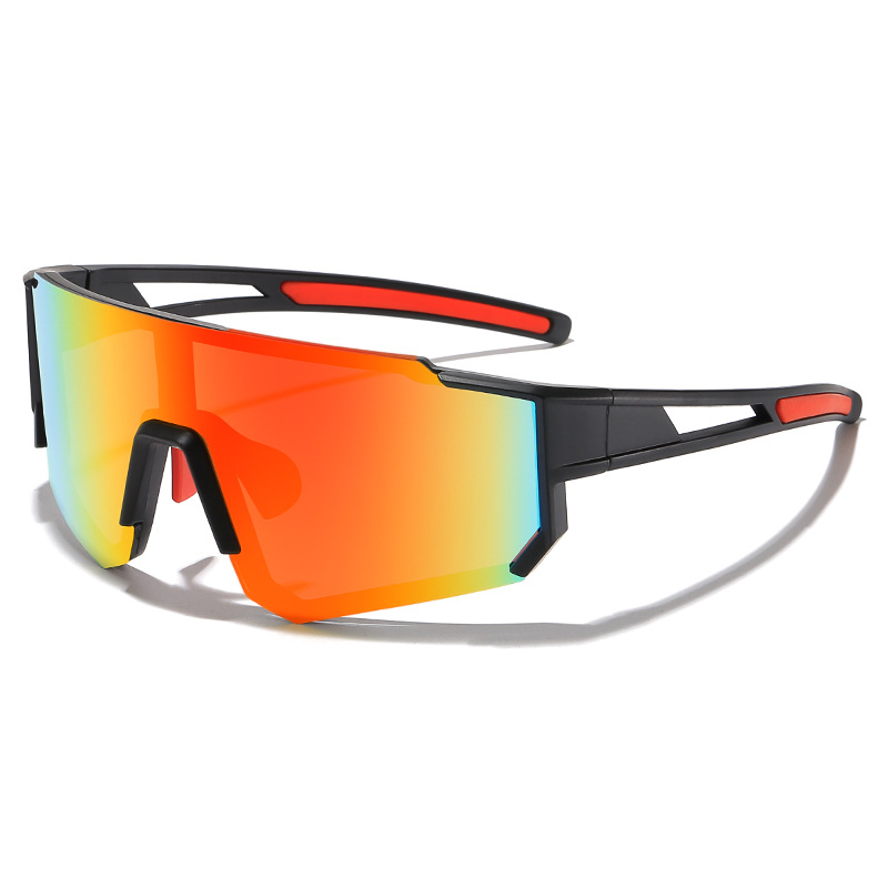 2024 cross-border new outdoor riding glasses conjoined bicycle windshield sunglasses European and American sports sunglasses