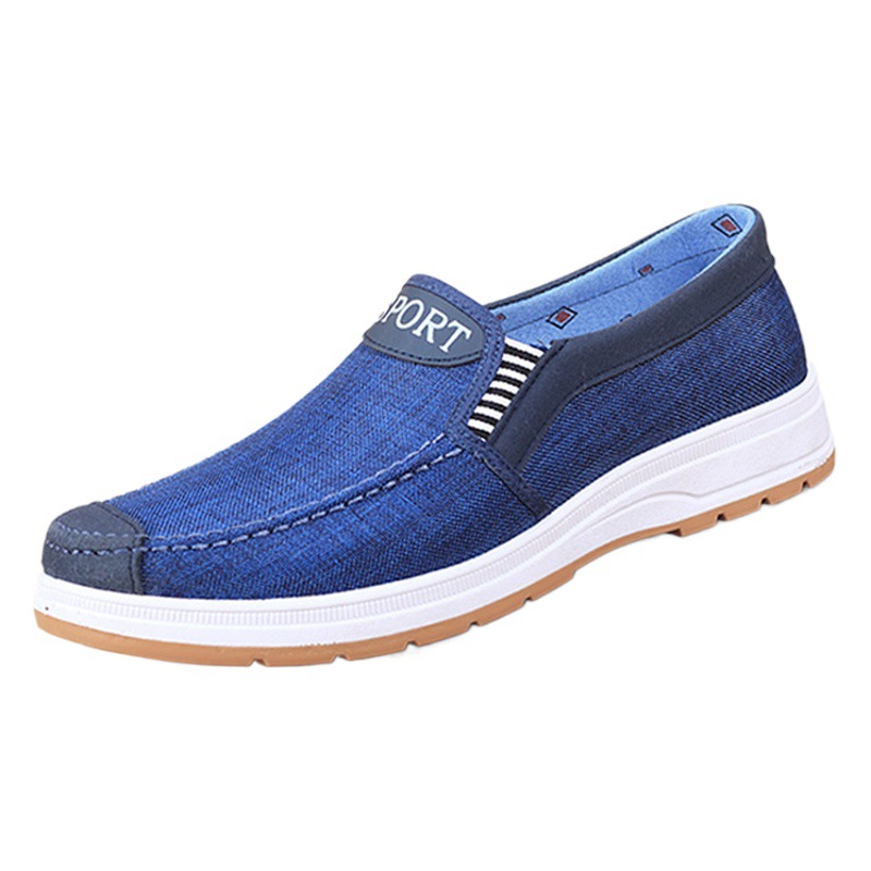 Foreign Trade Men's Shoe Manufacturer Wholesale Men's Slip-On Cloth Shoes Beijing Cross-Border Casual Shoes Work Shoes Breathable